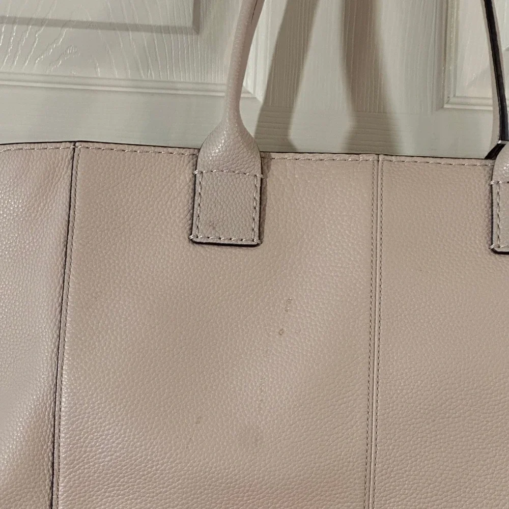 Kate Spade New‎ York Pink Pebbled Leather Whipstitch Tote  Shoulder Bag Gold HW